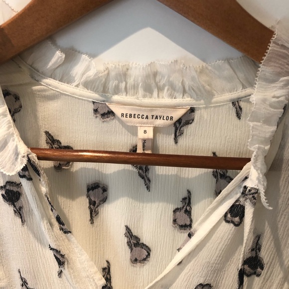 Rebecca Taylor Tulip Clip Peasant Blouse - Picture 2 of 4